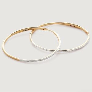 Riva Diamond Cocktail Large Hoop Earrings